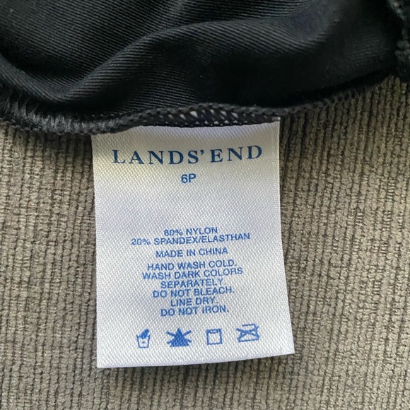 Lands End Swin 6P Tankini Jet Black Top - Picture 4 of 10
